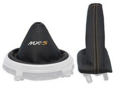 SCHALTMANSCHETTE HANDBREMSSACK FUR MAZDA MX5 NC 2005-2009 ECHTELEDER MX-5 BEIGE