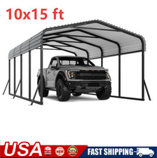 10x15ft Tractors Pickup Car Heavy Duty Metal Carport W/ Galvanized Steel Roof