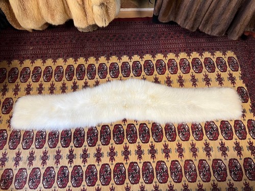 Polarfuchs Fuchs Pelz Umhang Pelzstola Polar Fox Real Fur Collar Volpe Stole XXL - Picture 14 of 16