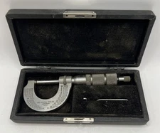 Vintage Central Tool Co Micrometer Original Hinged Box Auburn Rhode Island