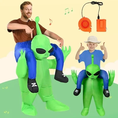 MARKENLOS Aufblasbares Alien Kostüm Halloween Alien Kostüme Kinder Erwachsene Party Kostüm