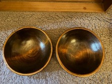 Weston Bowl Mill Round Wooden Bowls Set of 2