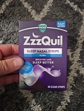 Vicks ZzzQuil ULTRA Clear Nighttime Sleep Nasal Strips 26