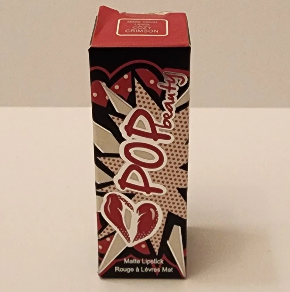 ❤️ POP BEAUTY Matte Velvet LIPSTIX Lipstick ❤️ SATIN Cozy Crimson NEW! - Image 2 of 4