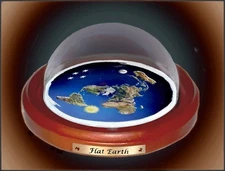 Flat Earth Map Dome Display Model - Sun Moon Stars