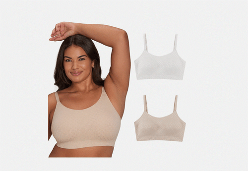 Playtex Seamless Full Coverage Wireless Bra, 2-Pack Women's - Picture 3 of 6