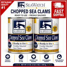 Chopped Sea Clams 2/51 Oz. premium quality,Freshly Shucked & Packed,Ready to Use