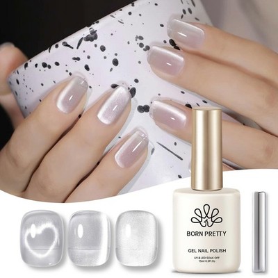 Born Pretty Magnetic Gel Nail Polish Moonlight White Cat Magnetic Eye Gel Polish