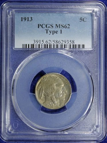 1913 TYPE 1 BUFFALO NICKEL PCGS MS62 (2632476)