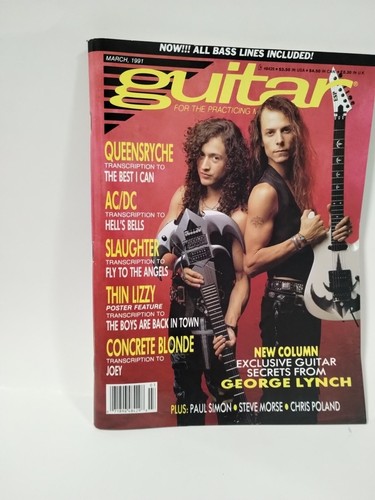 Guitar for the Practicing Musician Magazine March 1991 Queensryche AC/DC Poster - Imagen 14 de 15
