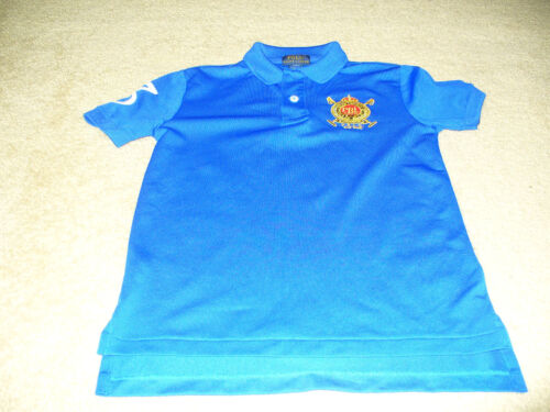 Polo Ralph Lauren Boys Size 7 Royal Blue Crest Shortsleeve Polo