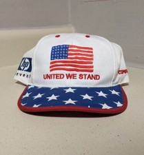 Vintage HP Compaq Snapback Hat Cap 4th Of July Promo American Flag Made In USA