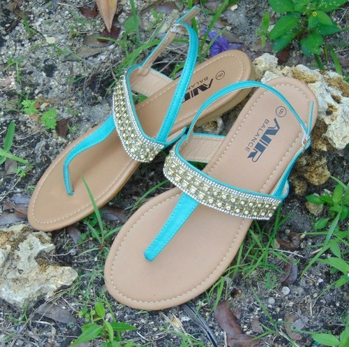 Air Balance Turquoise Jeweled Ankle 