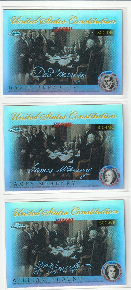 2006 TOPPS CHROME US CONSTITUTION DECLARATION OF INDEPENDENCE REFRACTOR UPICK - Image 3 of 3