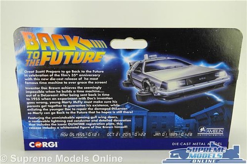 DELOREAN BACK TO THE FUTURE TIME MACHINE MODEL CAR ONE CORGI 1:36 SCALE 1 BTF T3 - Picture 9 of 10