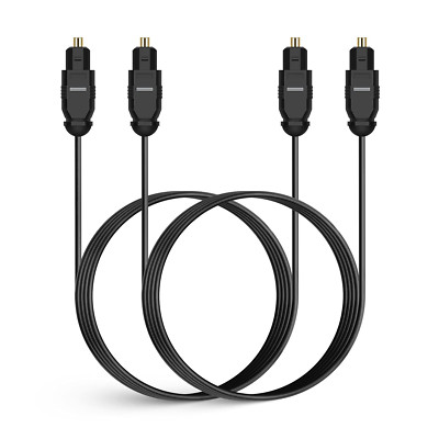 2 PCS 6Ft Digital Optical Audio Cable, 24K Gold-Plated, Home Theater & More