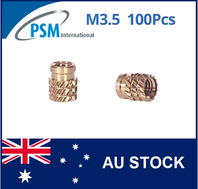 PSM INSERT FOR PLASTIC M3.5 X 6.3 SPIRO BRASS