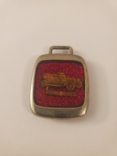 Rolls Royce Vintage Keychain Fob Red Metal RARE - Picture 3 of 4