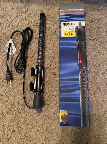 Precision Submersible Heater for Freshwater or Marine Aquariums - Brand New
