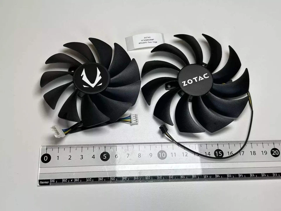 Zotac RTX 3060 /Ti AMP RTX 3070 Twin Edge Replacement Fans GA92S2U GAA8S2U - Image 3 of 4