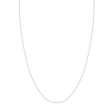 0.85mm Open Dainty Twisted Rope Chain Necklace Real Solid 14K real White Gold