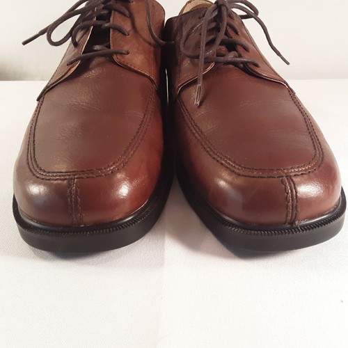 Scarpa elegante uomo Bass marrone 14 M Derby Oxford Field 2V57 pelle morbida tomaia carriera - Foto 8 di 12