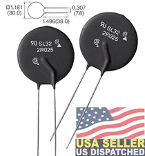Ametherm SL32 2R025 (Pack of 2) Aqua-Rite Thermistor, ICL 2 OHM 20% 25A 30MM