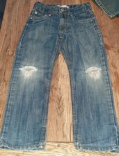 LEVIS 514 Boys Sltraight Adjustable Waist Jeans Blue Size 7 Reg 6 -7 Yrs