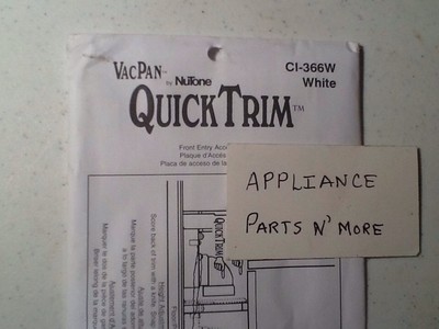 NEW NUTONE VACPAN QUICK TRIM CI-366W WHITE FREE SHIPPING
