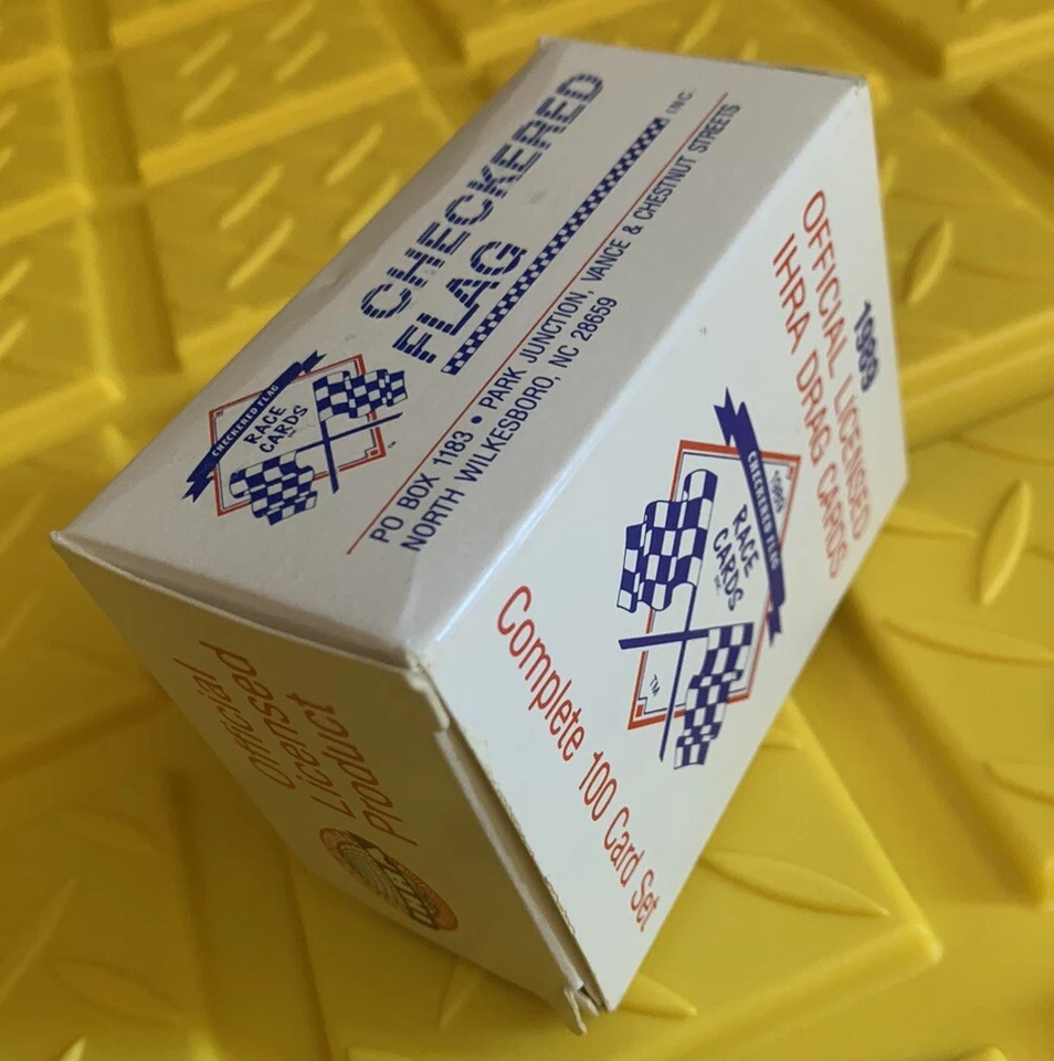 1989 IHRA Checkered Flag Drag Race Cards - 100 Card Box Set Nice! - Image 2 of 2