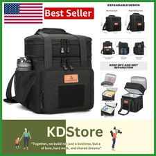 Durable Tactical Lunch Cooler Bag for Work & Travel: Expandable, 16L Capacity