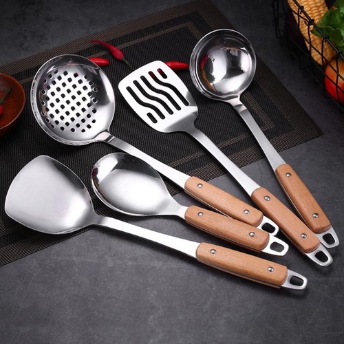 Stainless Steel Cooking Utensil Heat Proof Slotted Rice Ladle Cooking Tools - Picture 3 of 14
