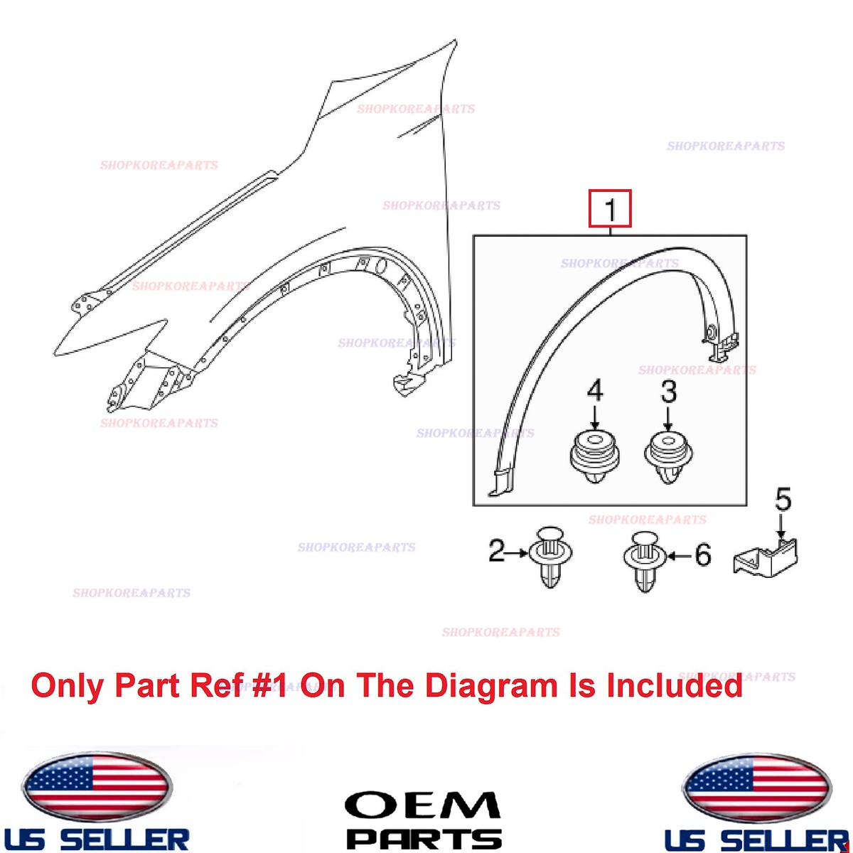 Genuine OEM Front LEFT Driver Wheel Arch Molding 2022-2025 Mazda