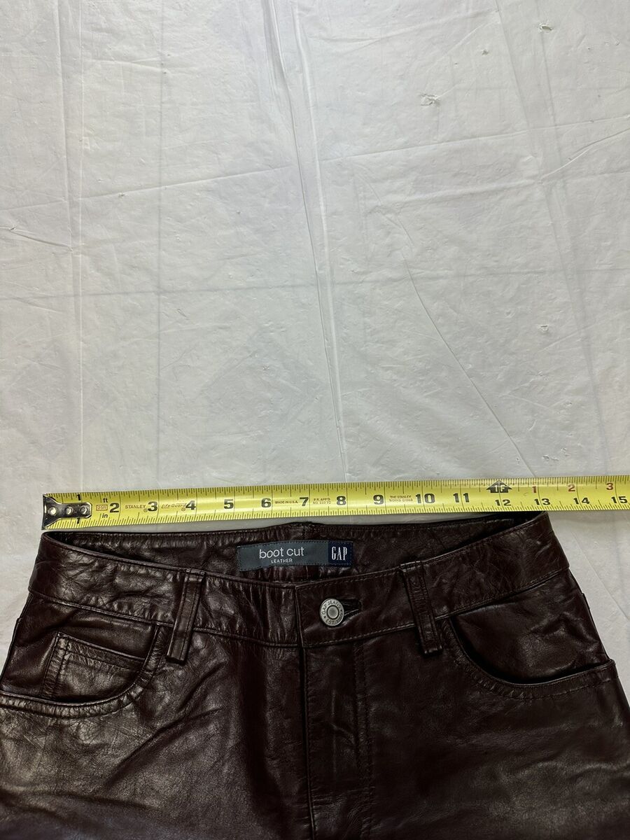 NWT Vintage Gap Leather Pants Juniors Size 1 Y2K Bootcut NWT Vintage Gap Leather Pants Juniors Size 1 Y2K Bootcut
