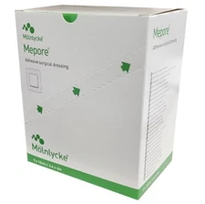 *50-Pieces* Molnlycke Mepore Breathable Surgical 3.6" x 4" Dressings 670900