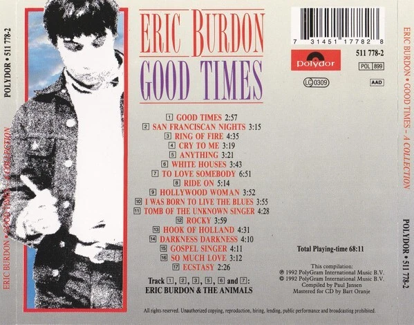 Eric Burdon – Good Times / POLYDOR RECORDS CD 1992 - Bild 2 von 2