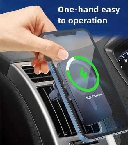 Support Chargeur Voiture 30W MagSafe Charge Rapide Sans Fil pour iPhone 15 14 13 12 - Photo 6 sur 14