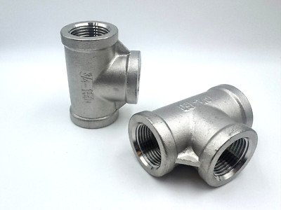 2 PACK STAINLESS STEEL TEE 3/4'' NPT PIPE FITTING CAST SP114 Class