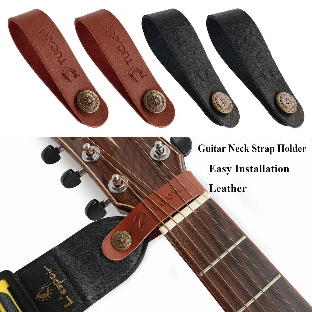 Leather Straps Holder Button Guitars Bass Accessories Classic Guitar Strap