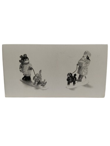 Department 56 Snow Village Pets On Parade Set Of 2 Hand painted Accessories New - Picture 8 of 9