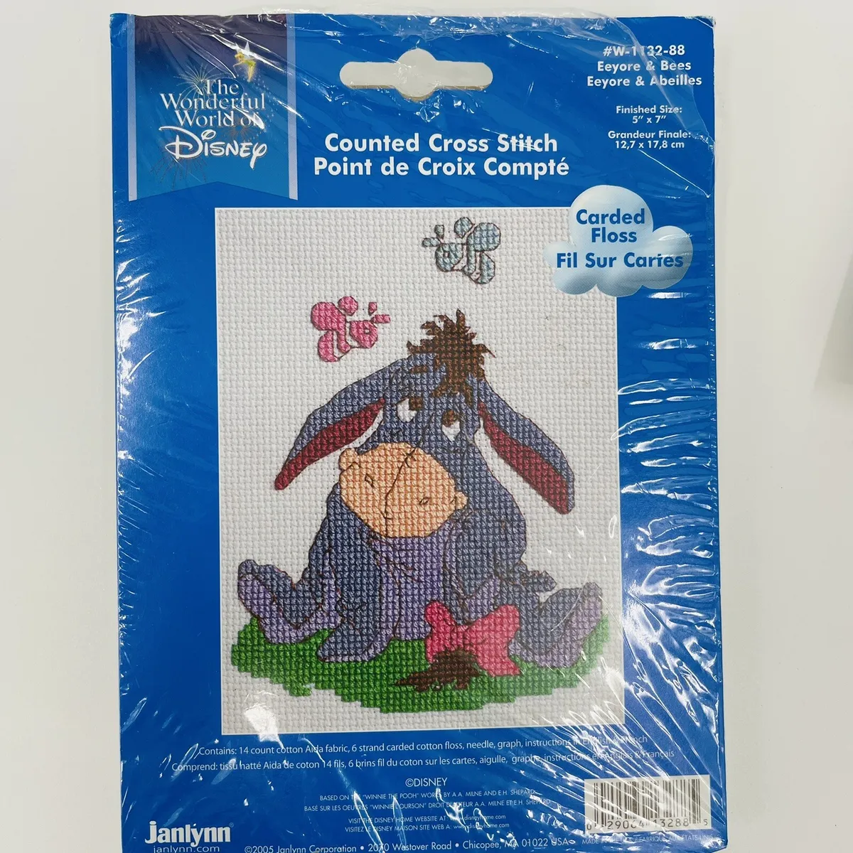 Janlynn Wonderful World of Disney Counted Cross Stitch Kits TINKER BELL &  EEYORE