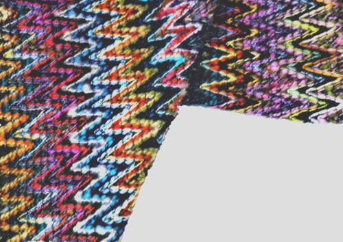 WOOL & CASHMERE LUXURY BOUCLE CHEVRON KNIT 20 COLOUR VARIATION MADE IN ITALY B11 - Picture 12 of 12