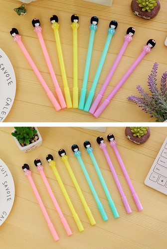 4 12 un. Lindos bolígrafos de gel para niñas japonesas fiesta bolsa de regalo rellenos - Imagen 6 de 10