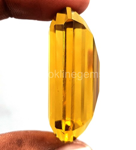 128,55 quilates corte elegante citrino amarillo natural EGL Brasil piedra preciosa suelta 4 puertas - Imagen 7 de 10