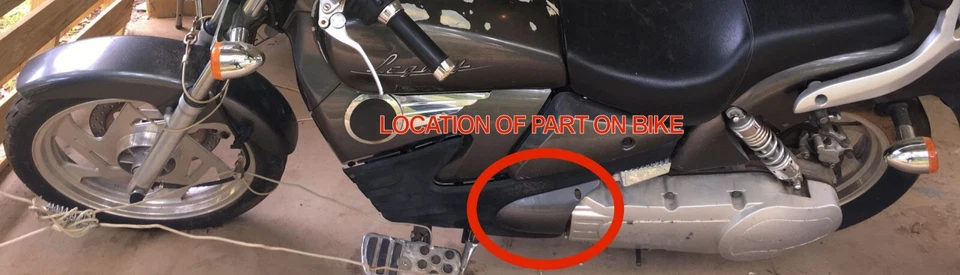 08 CFMoto V5 / Qlink Legacy 250 Left Lower Side Cover / Transmission Cover Gray  - Image 2 of 4