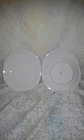 4 DINNER PLATES set lot white HOMER LAUGHLIN FIESTA WARE 10.5" NEW