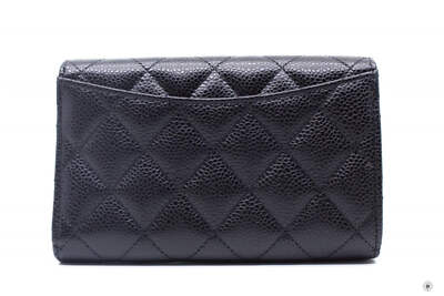 シャネル　AP0232 Y01864キャビアスキンウォレットC3906 NEW Chanel AP0232 Y01864 Classic Flap Wallet Black / C3906