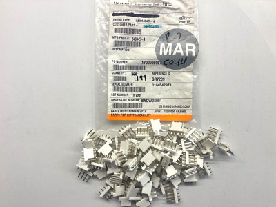 (89 PIECE LOT) 640445-4, MOLEX, CONN HEADER VERT 4POS 3.96MM