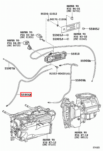 Genuine Toyota LandCruiser 79 78 Series VDJ HZJ Heater Direction Control Cable - Picture 3 of 9