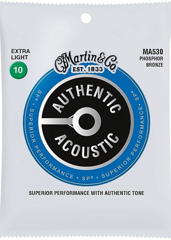 Martin MA530 Authentic Acoustic SP Люминофорная бронза Extra Light